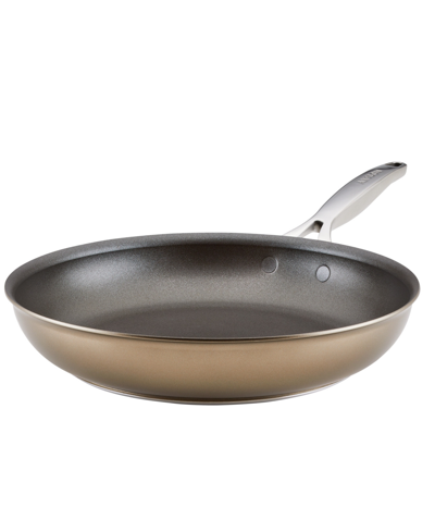 Shop Anolon Ascend Hard Anodized Aluminum Non-stick 12" Frying Pan In Bronze