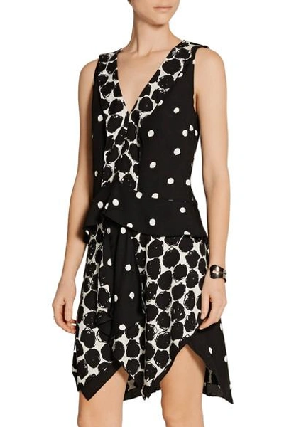 Shop Proenza Schouler Layered Printed Crepe Dress