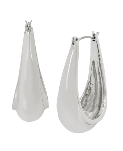 Shop Robert Lee Morris Soho Oval Tube Hoop Earrings In Silver