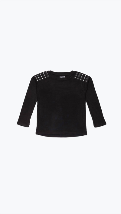 Shop Mia Girls - Studded Sweater In Black