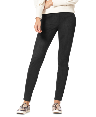Shop Hue Women's High Rise Microsuede Full Length Leggings In Black