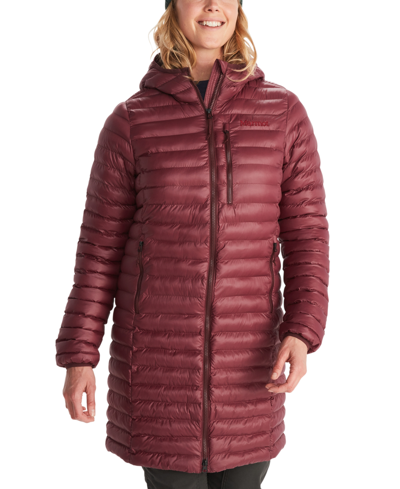 Shop Marmot Women's Echo Featherless Hooded Jacket In Port Royal Shiny