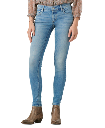 Shop Lucky Brand Women's Lizzie Low-rise Skinny Jeans In Record Deal