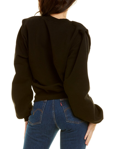 Shop Chrldr Fran Strong Shoulder Sweatshirt In Black