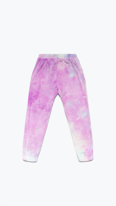 Shop Mia Girls - Velour Pant In Pastel Multi
