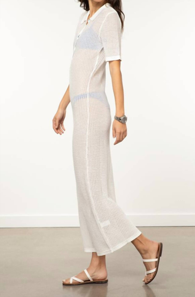 Shop Solid & Striped Leigh Tech Mesh Cover Up Dress In Marshmallow In White
