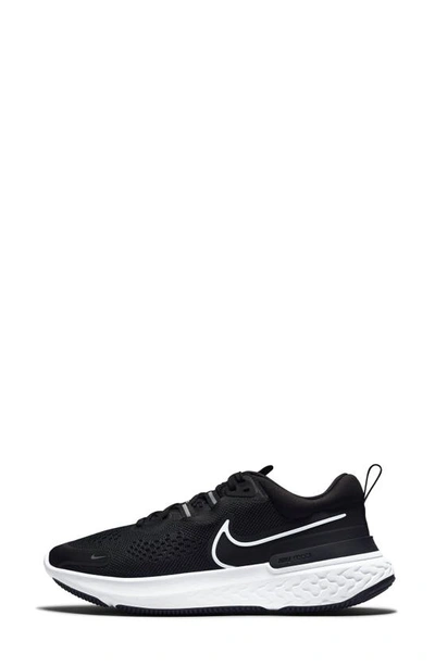Shop Nike React Miler 2 Running Shoe In Black/ White/ Smoke Grey