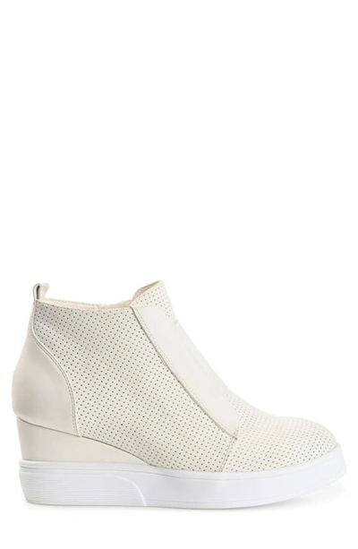 Shop Journee Collection Journee Clara Wedge Sneaker In Bone