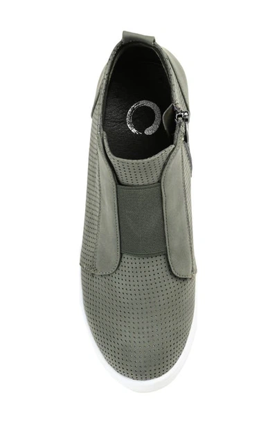 Journee Collection Journee Clara Wedge Sneaker In Olive