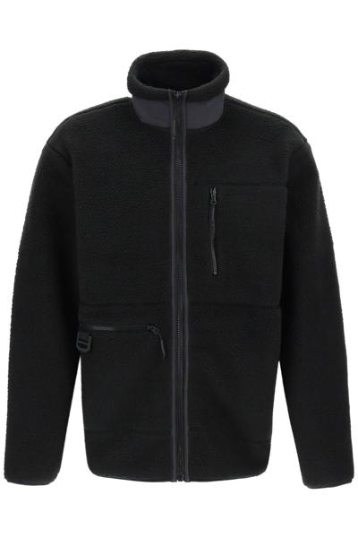 Shop Rains Heavy Fleece Jacket In Black