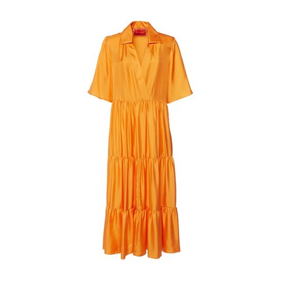 Shop La Doublej The J Dress In T Unita Arancione
