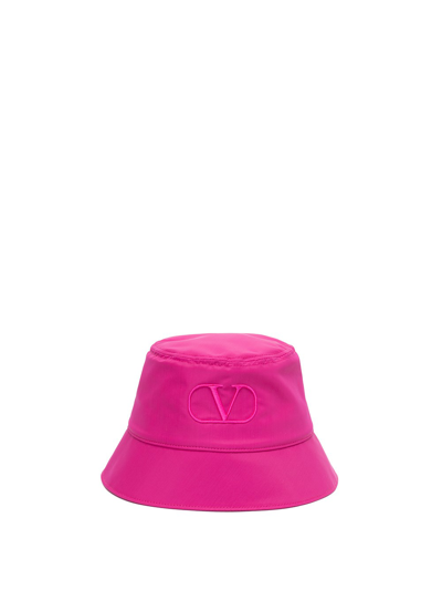 Shop Valentino `vlogo Signature` Bucket Hat In Rosa