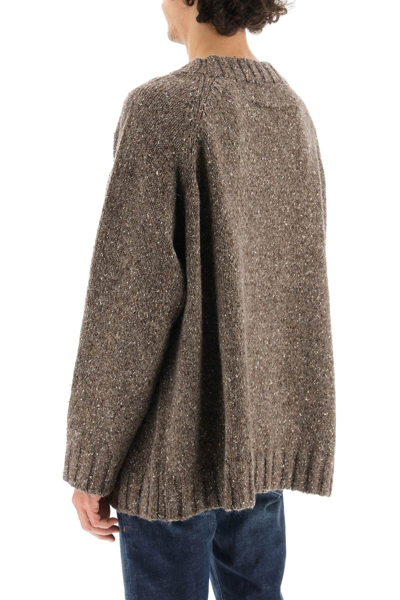 Shop 14 Bros 'jules' Wool Sweater In Grey,brown