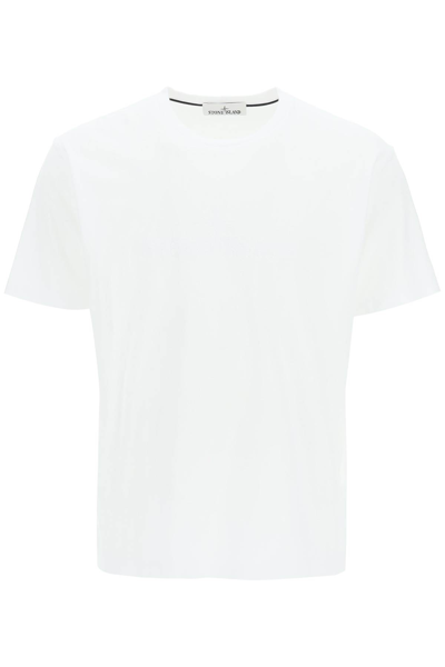 Shop Stone Island Logo T-shirt In White