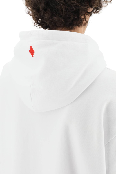 Shop Marcelo Burlon County Of Milan Feathers Necklace Hoodie In White