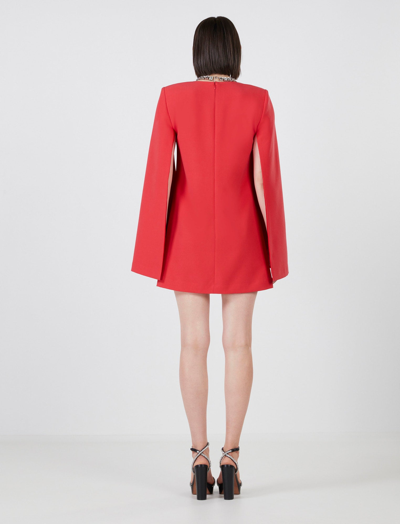 Bcbgmaxazria Nicolo Cape Sleeve Dress In Rubicondo ModeSens