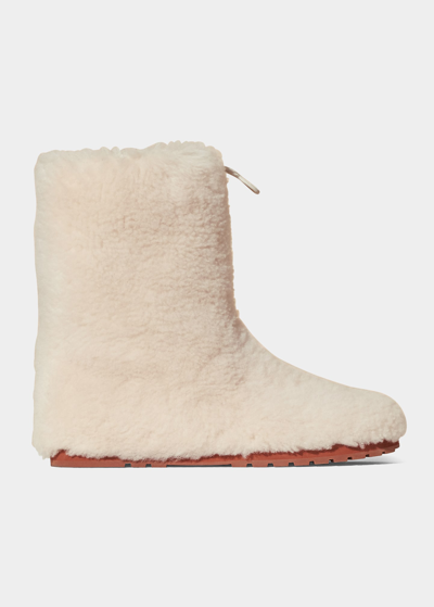 Shop Loro Piana Quinn Shearling Winter Ankle Boots In Dried Oregano