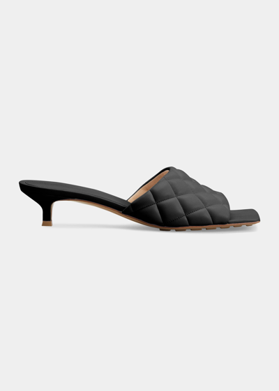 Shop Bottega Veneta Padded Leather Sandals In Nero