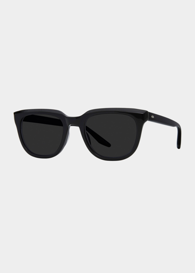 Shop Barton Perreira Men's Bogle Tonal Polarized Sunglasses In Black / Nocturnal