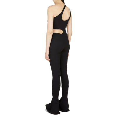 Stella Mccartney Compact Knit Cutout Jumpsuit In Black