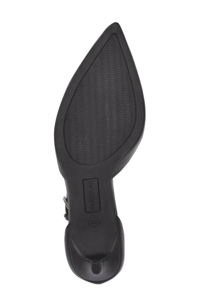 Bandolino Ginata Pointed Toe Ankle Strap Pump In Black Nappa - Blkll