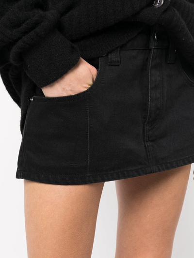 Shop Alexander Wang Mini Denim Skirt In Black