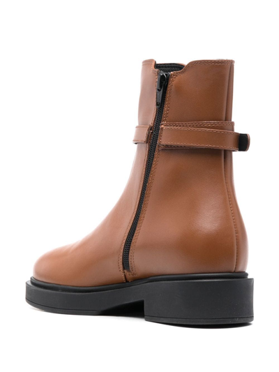 Shop Furla Legacy Leather Chelsea Boots In Brown