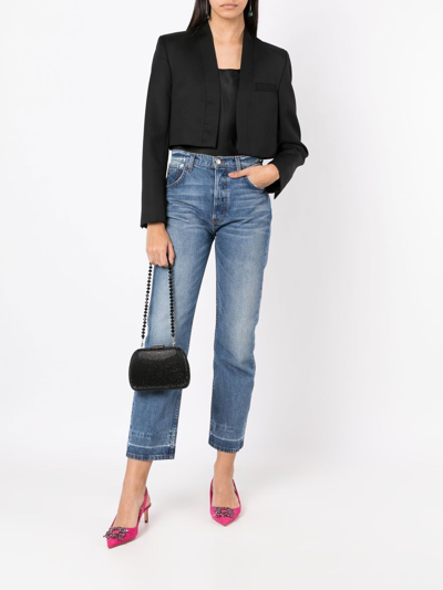 Serpui Angel Sequin Clutch In Black