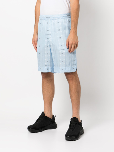 Shop Givenchy Skate-fit 4g Print Shorts In Blue