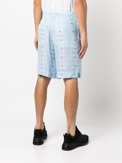 Shop Givenchy Skate-fit 4g Print Shorts In Blue
