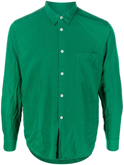 Shop Comme Des Garçons Homme Deux Button-up Tailored Shirt In Green