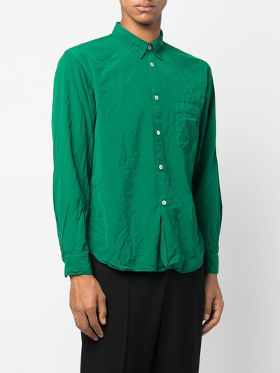 Shop Comme Des Garçons Homme Deux Button-up Tailored Shirt In Green