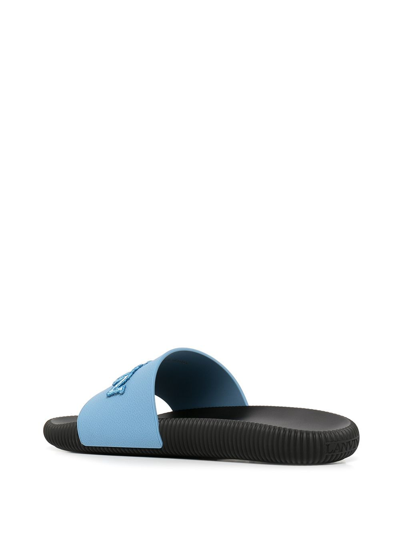 Lanvin Logo-patch Slip-on Sandals In Blue