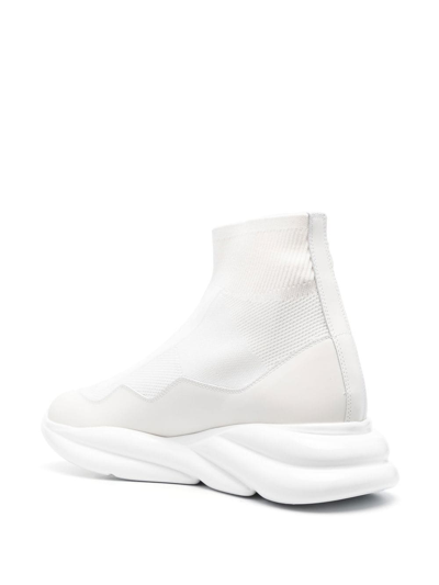 Philipp Plein Skywalker Sock Sneakers In White