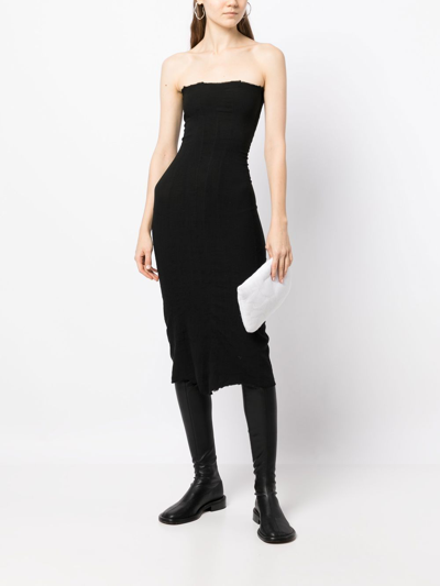 Shop Marc Le Bihan Strapless Tube Dress In Black