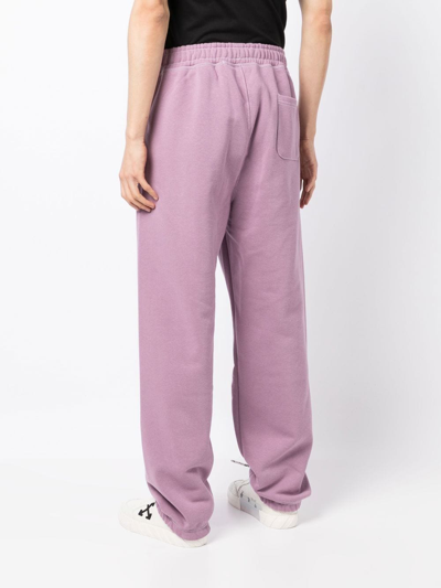 Shop Stussy 8 Ball Appliqué Track Pants In Purple