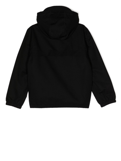 Shop Ralph Lauren Windbreaker Hooded Bomber Jacket In Black