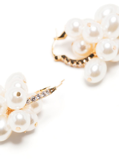 Shop Bapy By *a Bathing Ape® Pearl-embellished Cluster Earrings In Gold