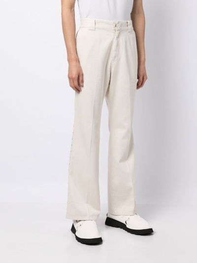 Shop Afb X Dickies Stud-detail Work Trousers In White