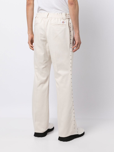 Shop Afb X Dickies Stud-detail Work Trousers In White