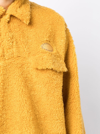 Shop Afb V-neck Fleece Sweatshirt In Yellow