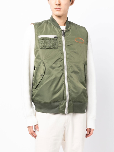 Shop Afb Peace Ma-1 Hybrid Vest In Green