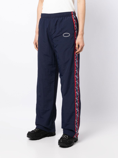 Shop Afb Logo-tape Track Pants In Blue