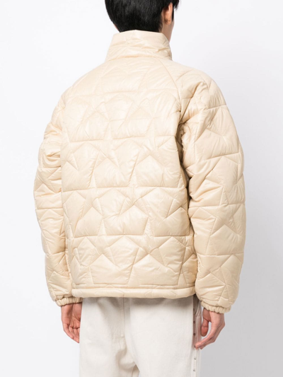 Shop Afb Star Quilted Jacket In Brown