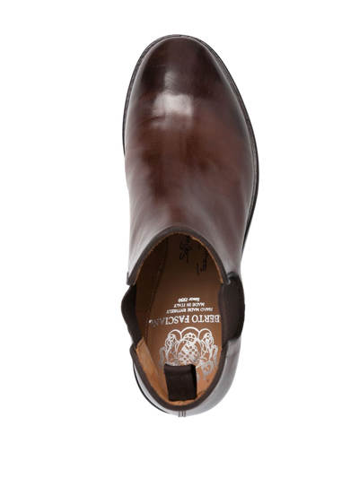 Shop Alberto Fasciani Suede Chelsea Boots In Brown