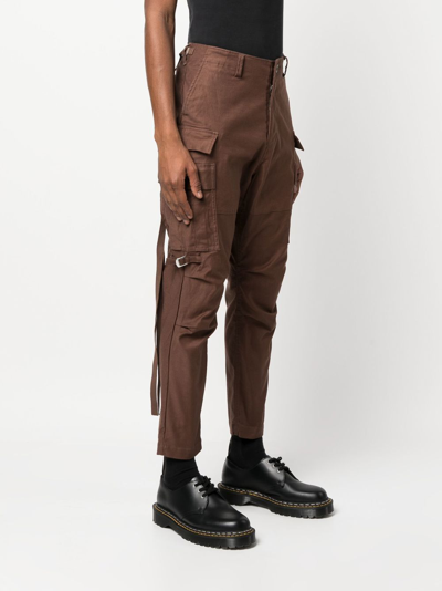 Undercover Tapered Cargo Trousers In Brown