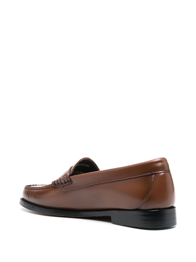 Shop Bass Weejuns 20mm Penny Loafers In Brown