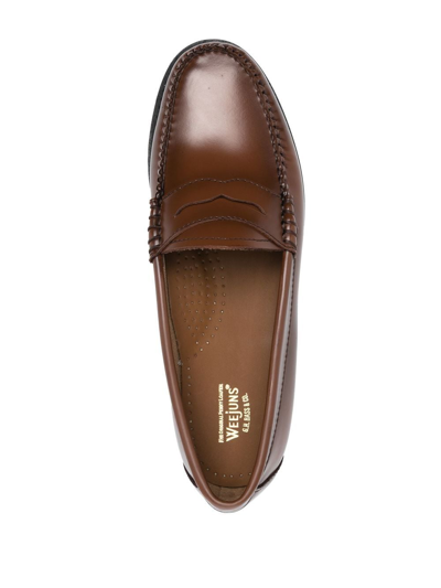 Shop Bass Weejuns 20mm Penny Loafers In Brown