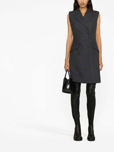Givenchy Double-breasted Tuxedo Minidress In Grey
