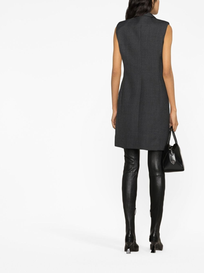 Givenchy Double-breasted Tuxedo Minidress In Grey